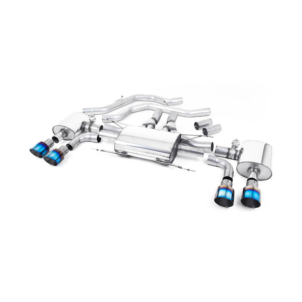 MILLTEK SSXAR15 Front Pipe-back Quad 100mm GT100 ECA ALFA ROMEO Giulia Quadrifoglio 2.9 V6 Bi-Turbo Photo-0 