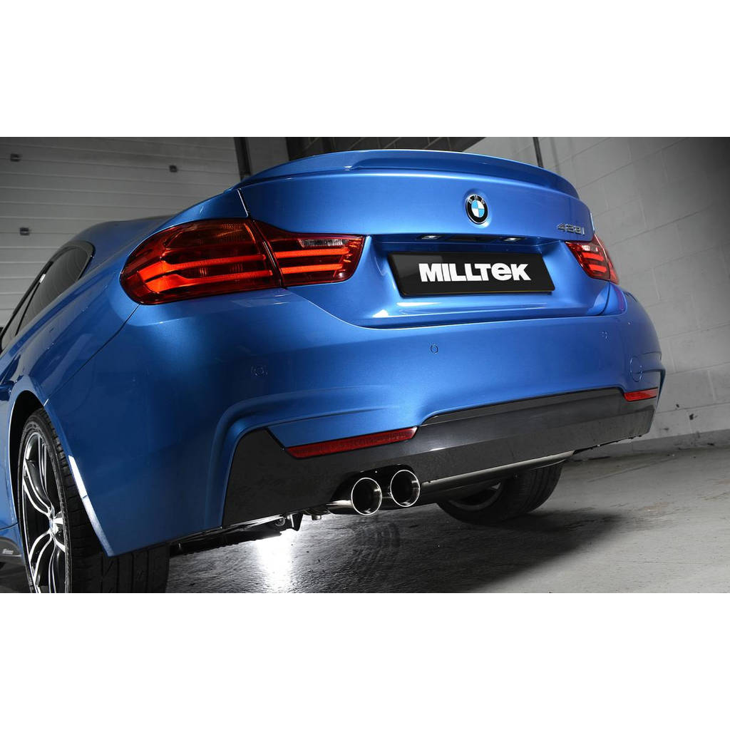 MILLTEK SSXBM1009 Cat-back Twin 76.2mm GT76 BMW 4 Series F32 428i Coupé (automatic and without tow bar and N20 Engine Only) Photo-1 