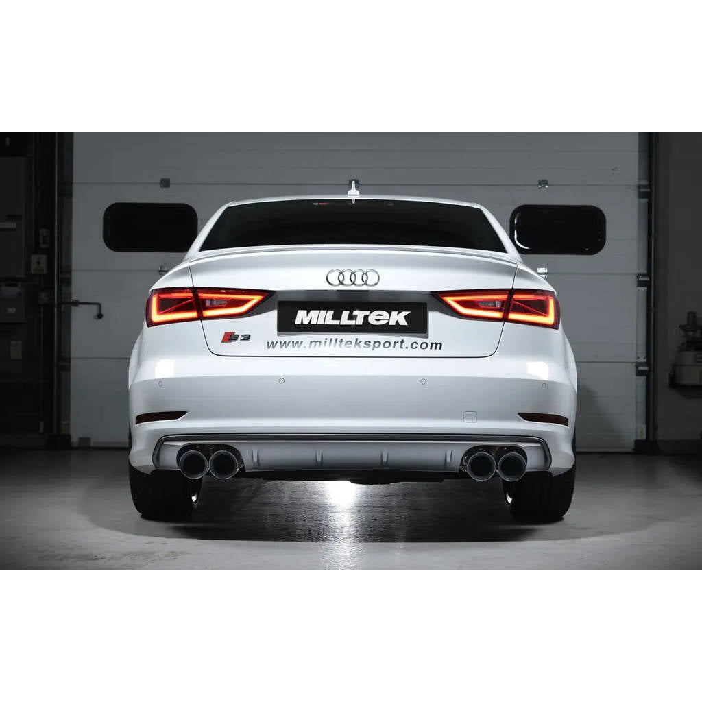 MILLTEK SSXAU470 Cat-back Quad 100mm GT100 AUDI S3 2.0 TFSI quattro Saloon&Cabrio 8V Photo-2 