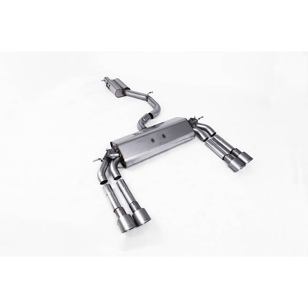 MILLTEK SSXAU477 Cat-back Quad 100mm GT100 ECA AUDI S3 2.0 TFSI quattro Saloon&Cabrio 8V Photo-0 