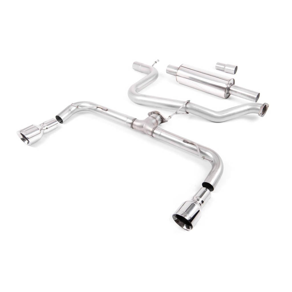 MILLTEK SSXVW246 Cat-back Dual 100mm GT100 VW Golf MK7 GTD 2.0 TDI 185PS Photo-0 