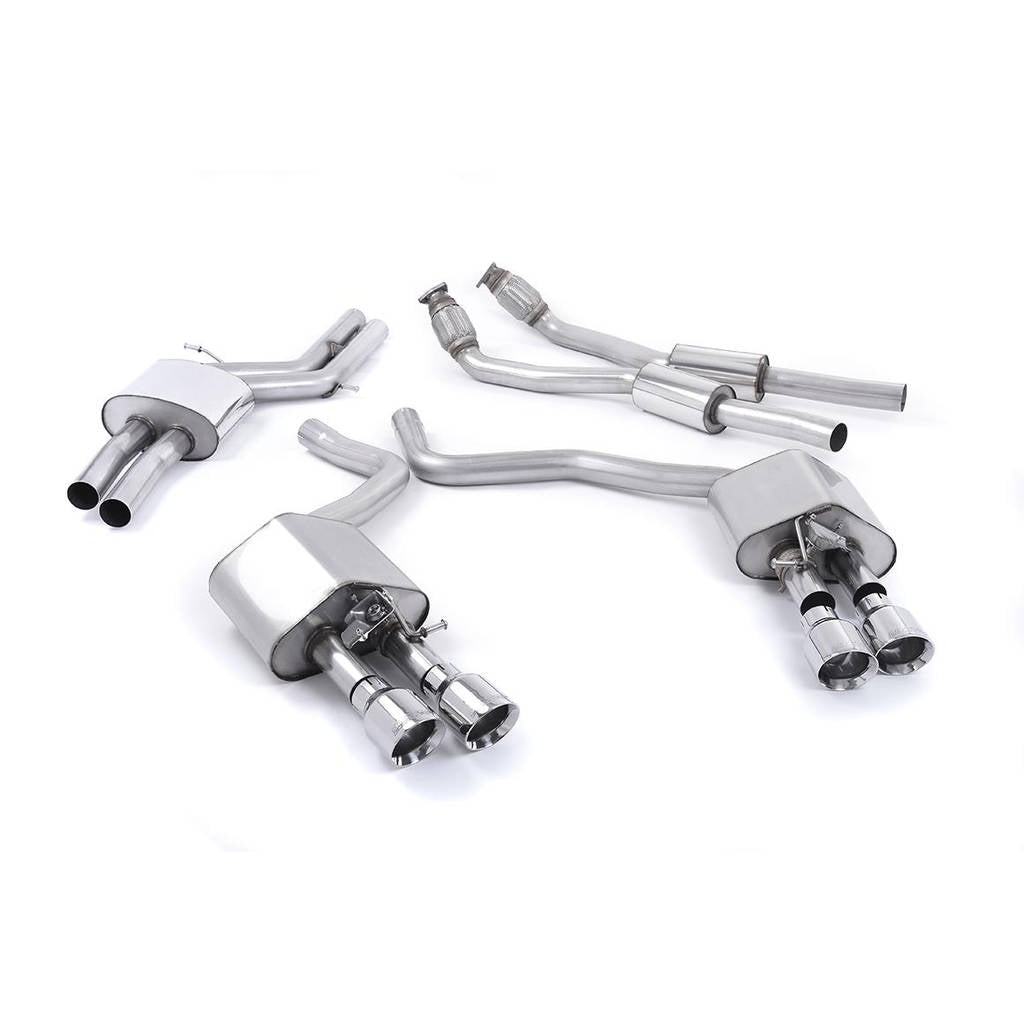 MILLTEK SSXAU444 Cat-back Quad 100mm GT100 AUDI S6 4.0 TFSI C7 quattro Photo-0 