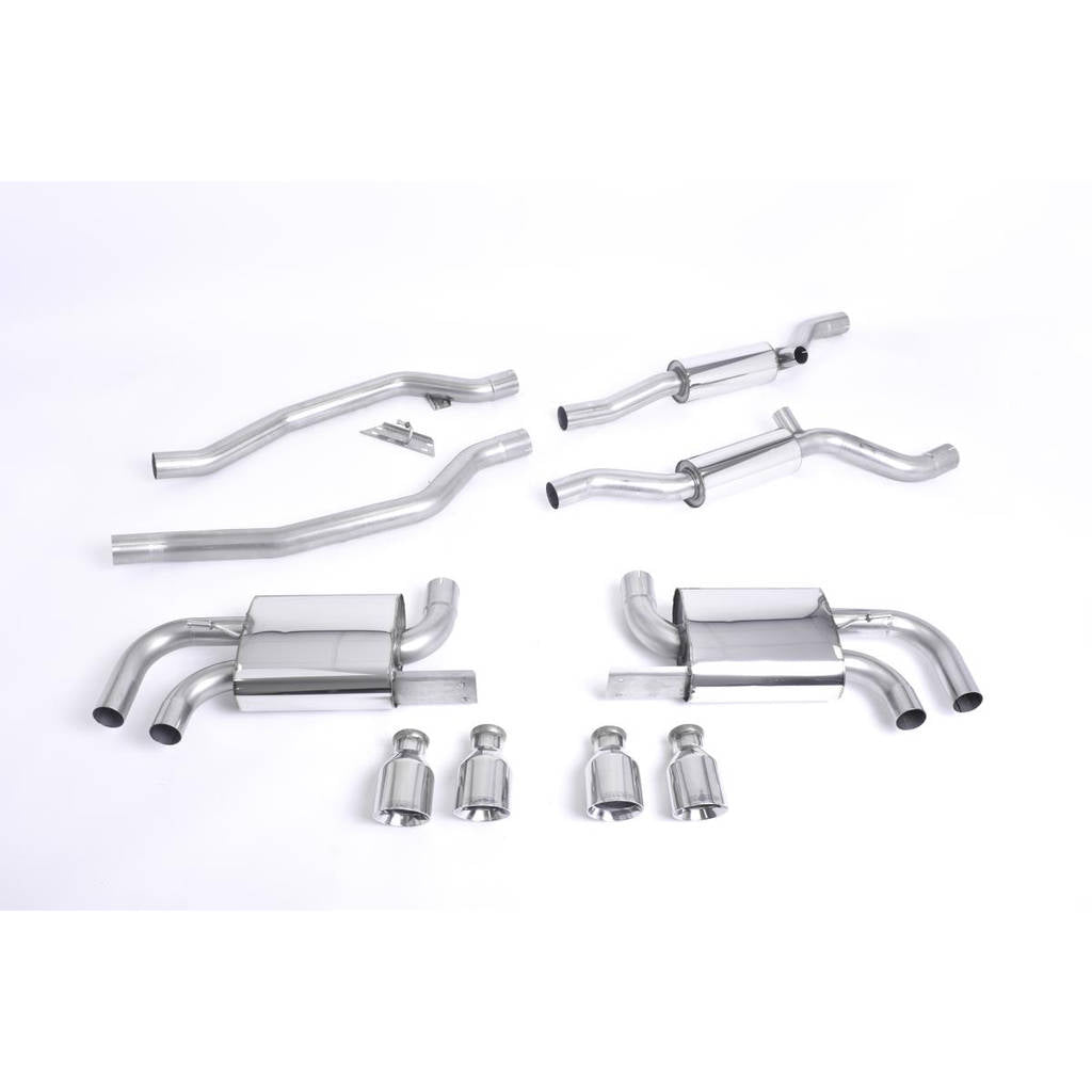 MILLTEK SSXPO111 Cat-back Quad 100mm GT100 PORSCHE Cayenne 958 Turbo 4.8 V8 Photo-0 