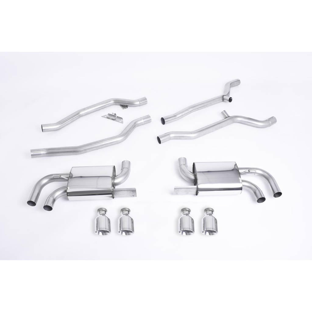 MILLTEK SSXPO110 Cat-back Quad 100mm GT100 PORSCHE Cayenne 958 Turbo 4.8 V8 Photo-0 