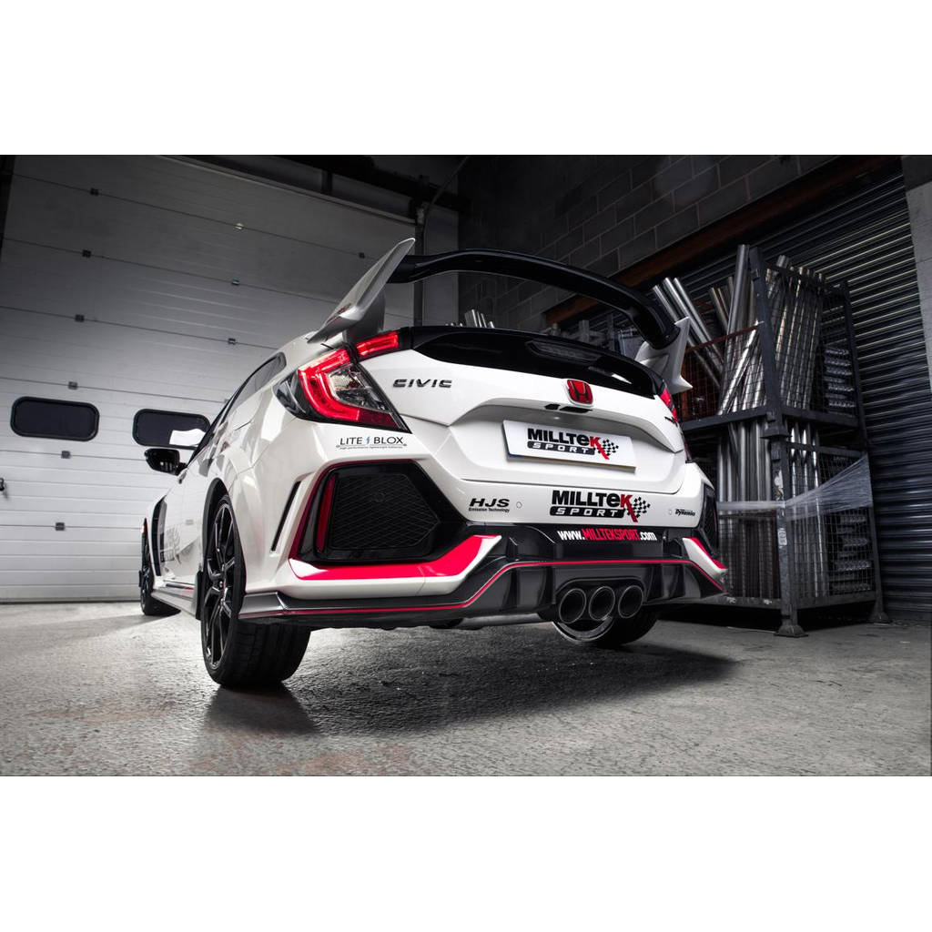 MILLTEK SSXHO244 Cat-back Triple 102mm JET-100 ECA HONDA Civic Type R FK8 2.0 i-VTEC Photo-2 