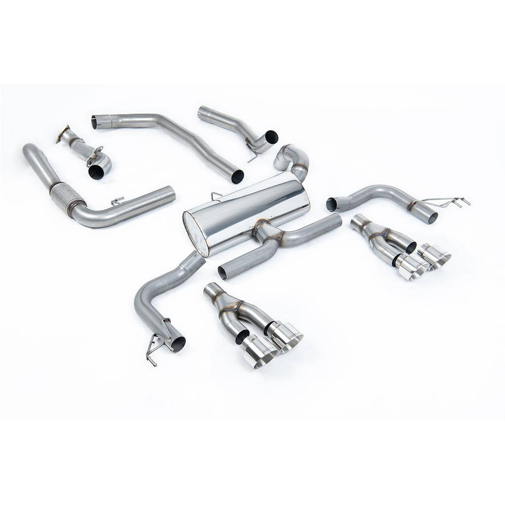 MILLTEK SSXHO225 Cat-back Quad 100mm GT100 HONDA Civic Type R FK2 Turbocharged 2.0 litre i-VTEC (LHD models only) Photo-0 