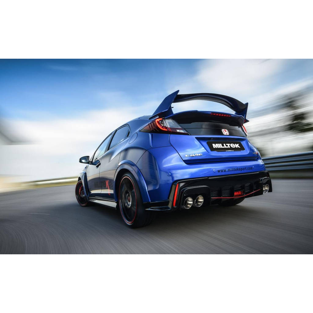 MILLTEK SSXHO228 Cat-back Quad 100mm GT100 HONDA Civic Type R FK2 Turbocharged 2.0 litre i-VTEC (LHD models only) Photo-4 