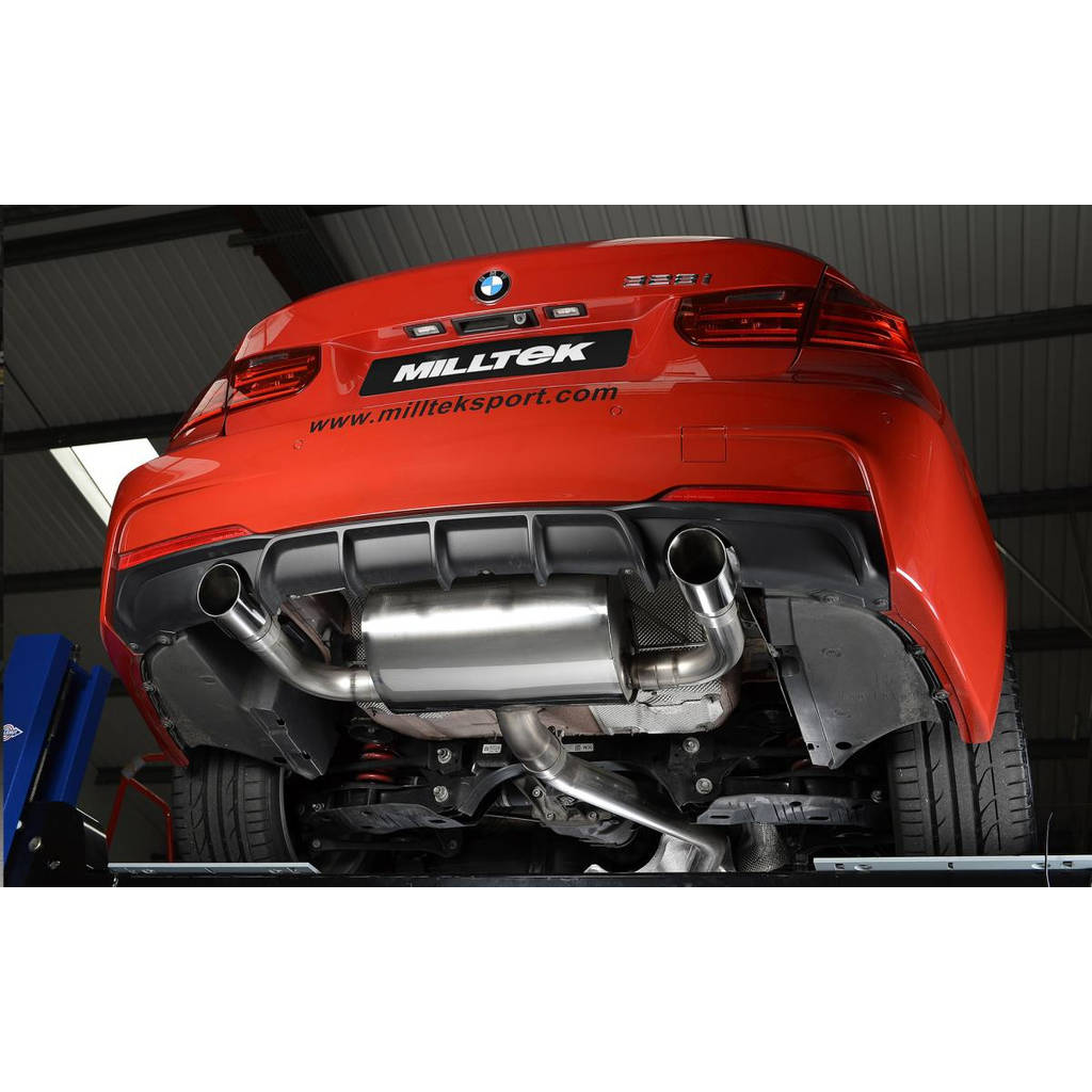 MILLTEK SSXBM962 Cat-back Twin 90mm GT90 BMW 3 Series F30 328i M Sport Automatic (without Tow Bar&N20 Engine Only) Photo-1 