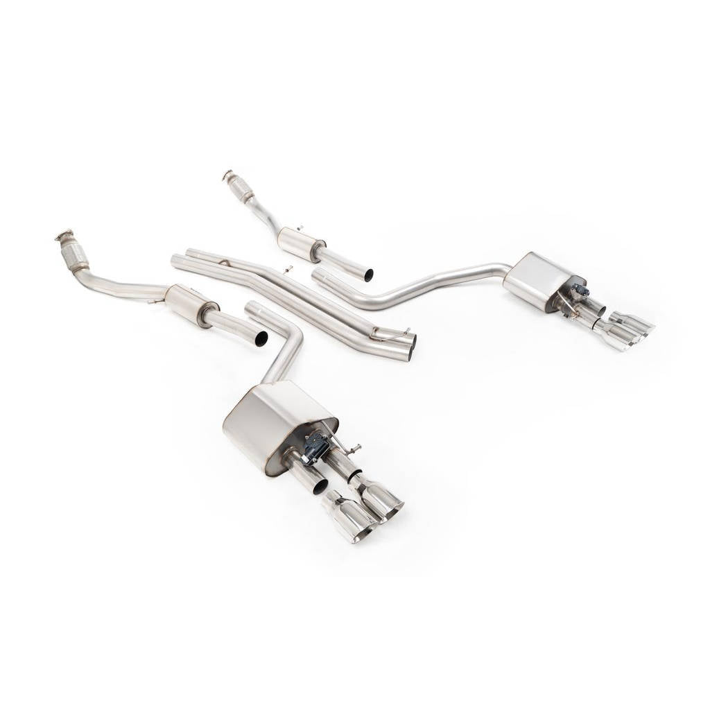 MILLTEK SSXAU468 Cat-back Quad 100mm GT100 AUDI S8 4.0 TFSI quattro Tiptronic Photo-0 