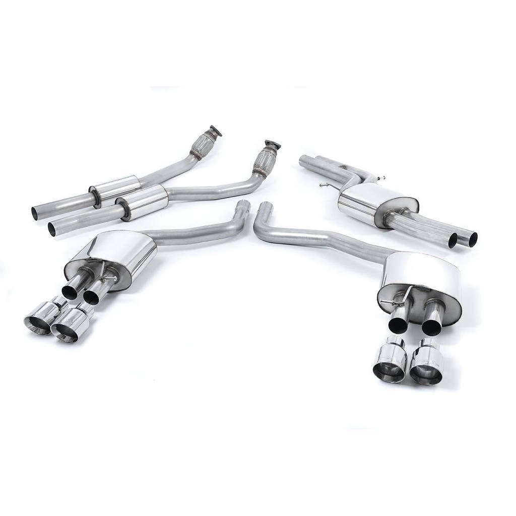 MILLTEK SSXAU332 Cat-back Quad 100mm GT100 ECA AUDI S6 4.0 TFSI C7 quattro Photo-0 