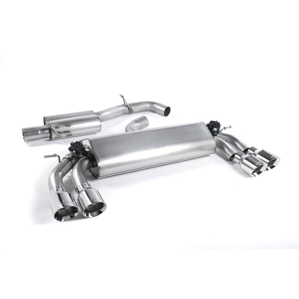 MILLTEK SSXAU398 Cat-back Quad 100mm GT100 ECA AUDI S3 2.0 TFSI quattro 3-Door 8V Photo-0 