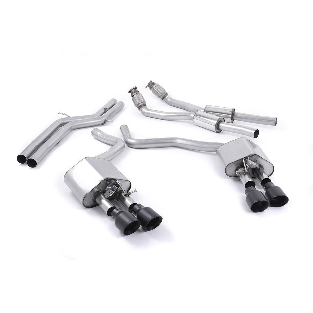 MILLTEK SSXAU448 Cat-back Quad 100mm GT100 AUDI S6 4.0 TFSI C7 quattro Photo-0 