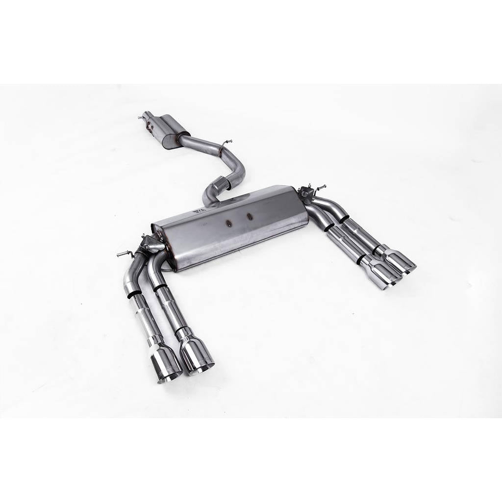 MILLTEK SSXAU476 Cat-back Quad 100mm GT100 ECA AUDI S3 2.0 TFSI quattro Saloon&Cabrio 8V Photo-0 