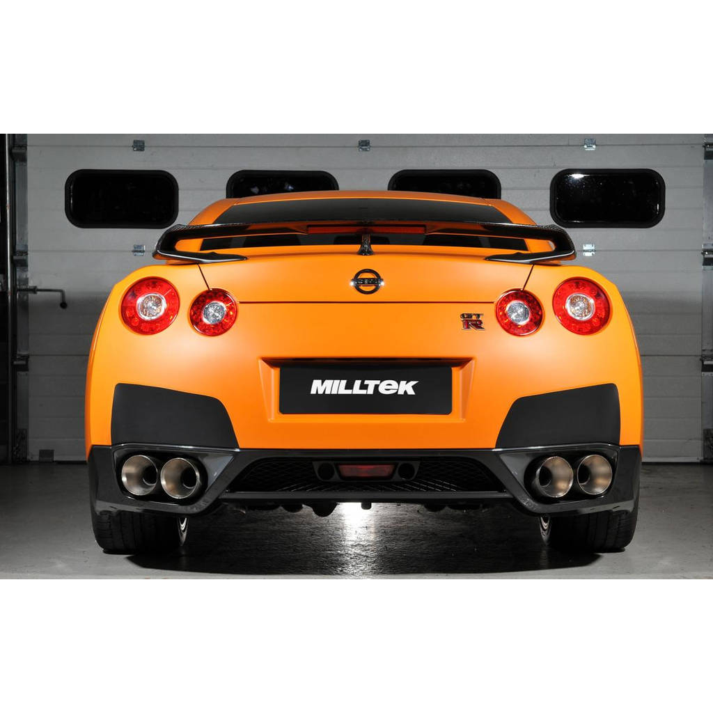 MILLTEK SSXNI003 Secondary Cat-back Quad 127mm GT127 ECA NISSAN GT-R R35 Photo-1 
