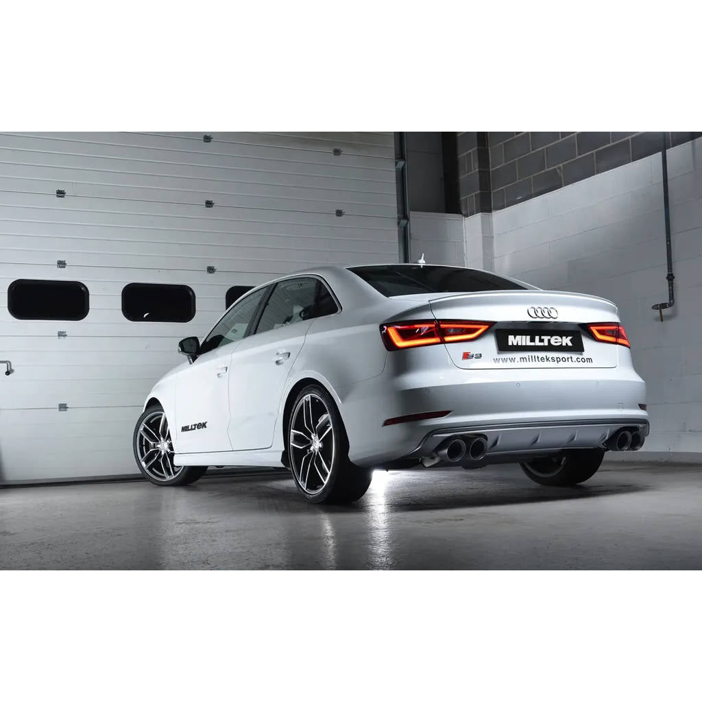 MILLTEK SSXAU546 Cat-back Quad 100mm GT100 AUDI S3 2.0 TFSI quattro Saloon&Cabrio 8V Photo-4 