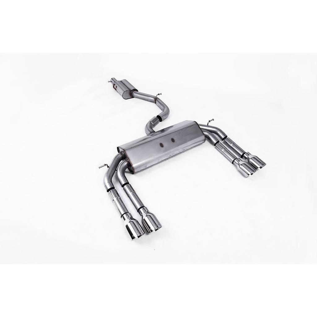 MILLTEK SSXAU547 Cat-back Quad 100mm GT100 AUDI S3 2.0 TFSI quattro Saloon&Cabrio 8V Photo-0 