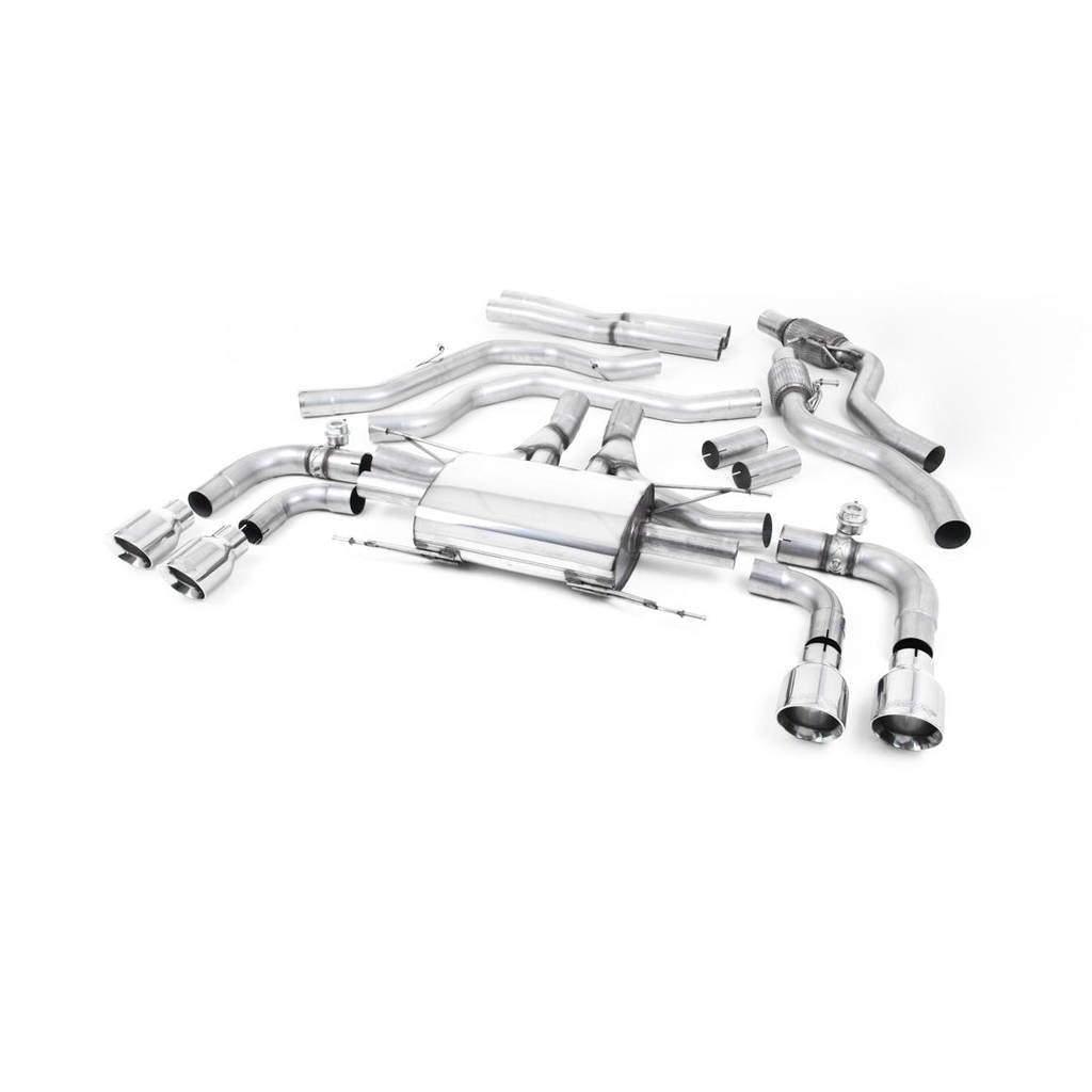 MILLTEK SSXAR006 Cat-back Quad 100mm GT100 ALFA ROMEO Giulia Quadrifoglio 2.9 V6 Bi-Turbo Photo-0 