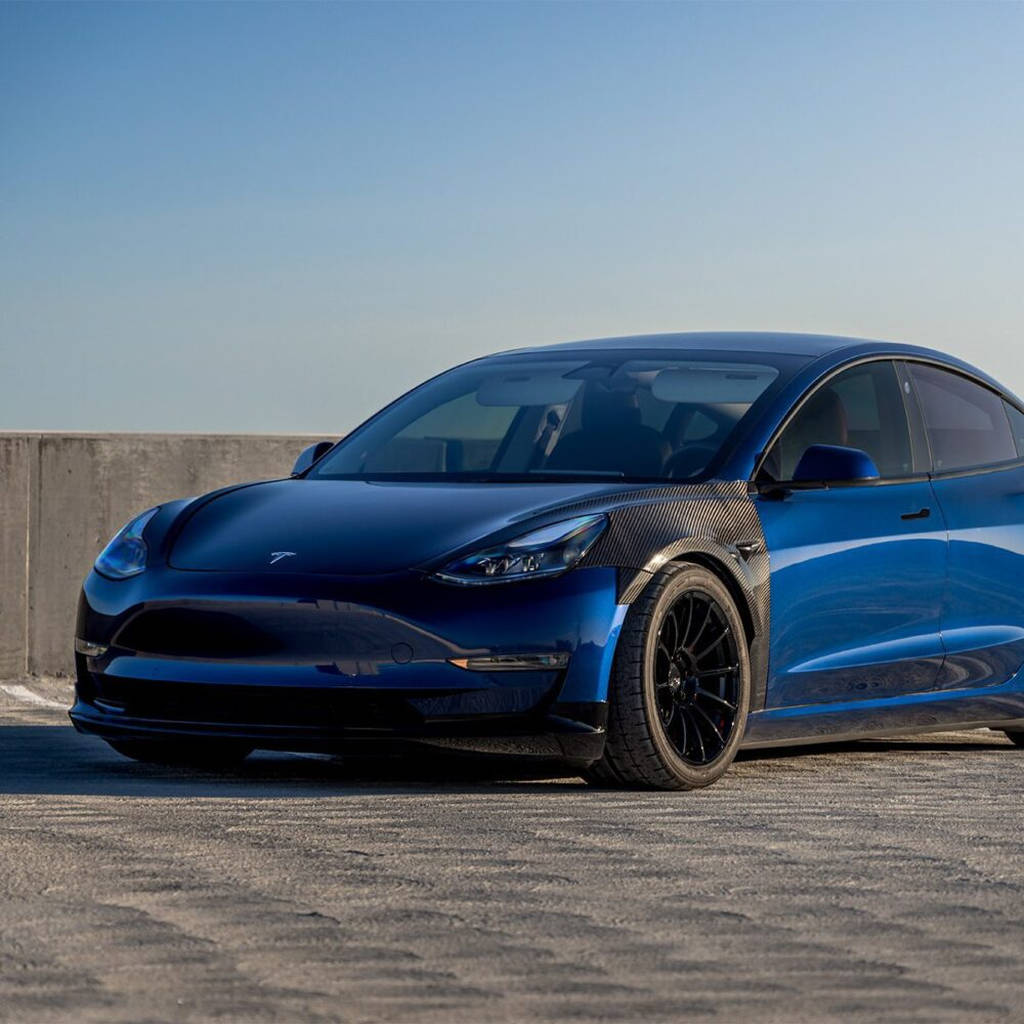 UNPLUGGED PERFORMANCE UP-M3-301-1.1 Front Spoiler Urethane for TESLA Model 3 Photo-6 