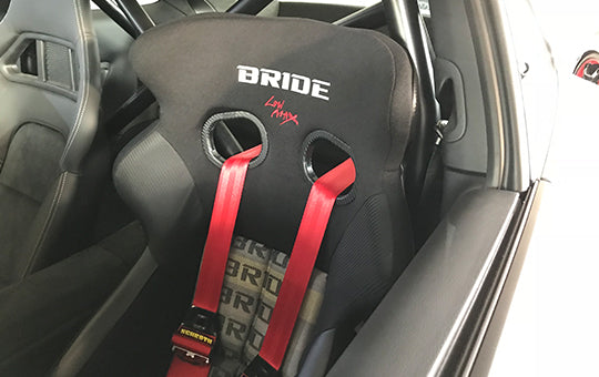 BRIDE H02ASF BUCKET SEAT XERO CS BLACK FRP, SILVER SHELL Photo-1 