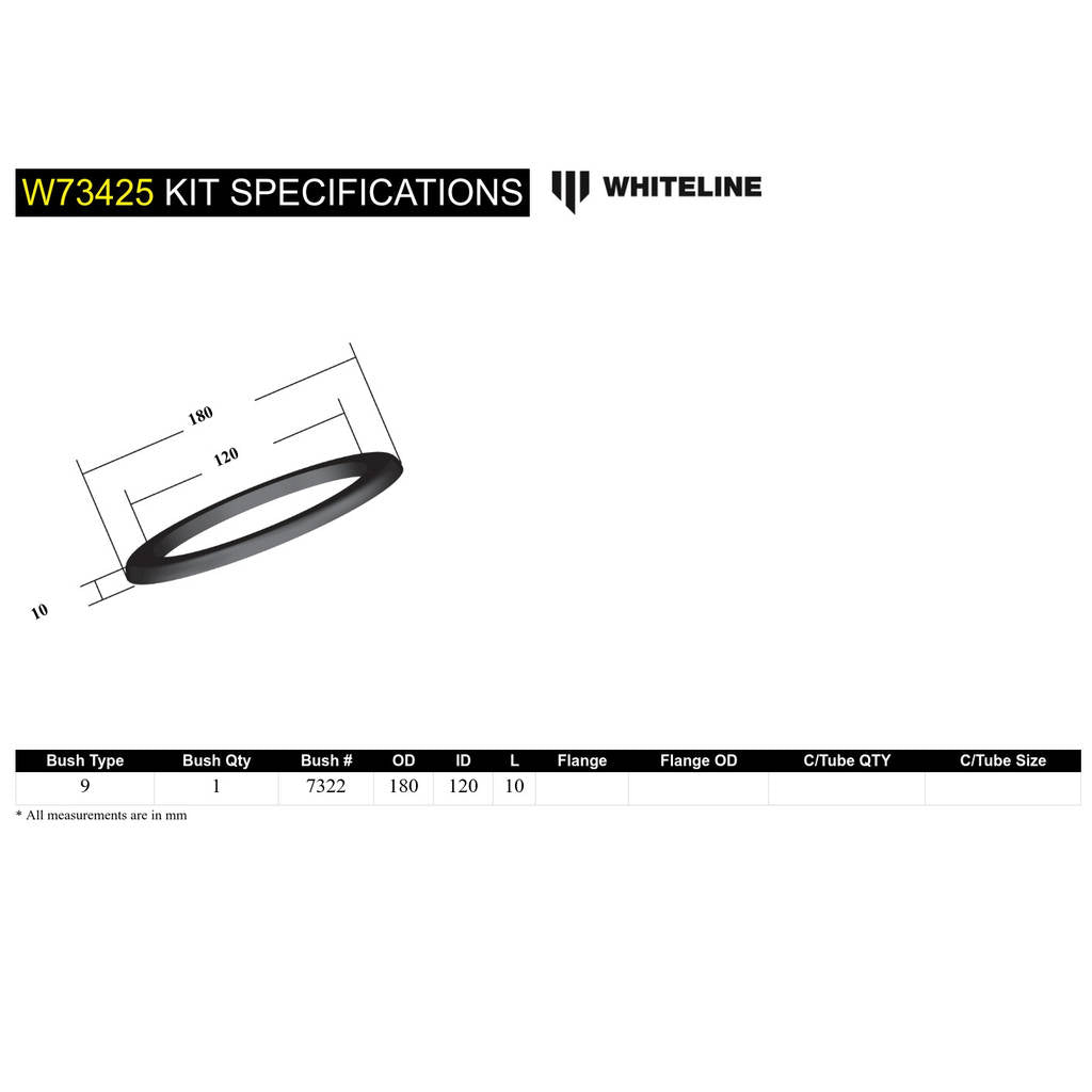 WHITELINE W73425 Rear Coil Spring Pad - Upper Bushing Kit for Nissan Patrol GQ, GU/Ford Maverick DA Photo-4 