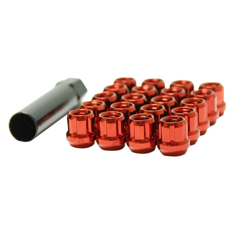 MUTEKI 31886R Lug nuts kit 12x1.50 Red (Open End) Photo-0 