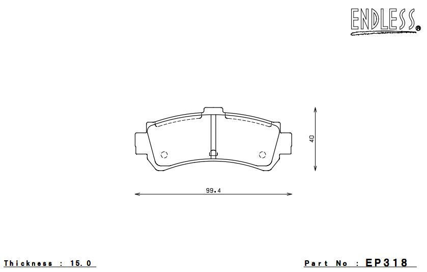 ENDLESS EP318MA45B Rear brake pads NISSAN SUNNY B14 Photo-0 