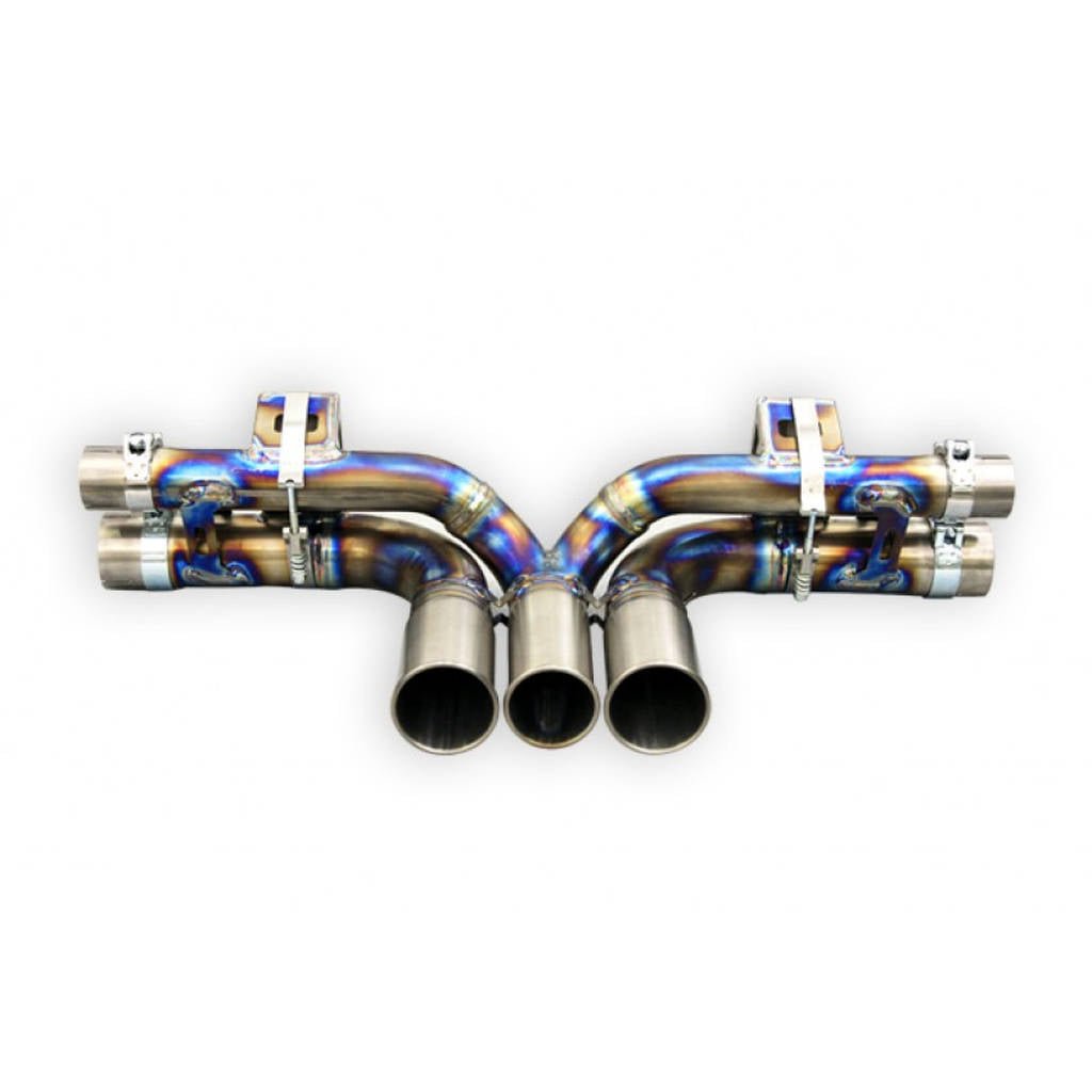 TUBI STYLE TSPO991GT317.001.T PORSCHE 991 GT3 CENTRAL STRAIGHT PIPES TITANIUM EXHAUST w 3 END TIPS Photo-1 