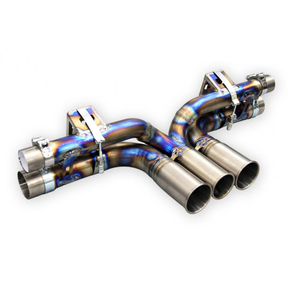 TUBI STYLE TSPO991GT317.001.T PORSCHE 991 GT3 CENTRAL STRAIGHT PIPES TITANIUM EXHAUST w 3 END TIPS Photo-2 