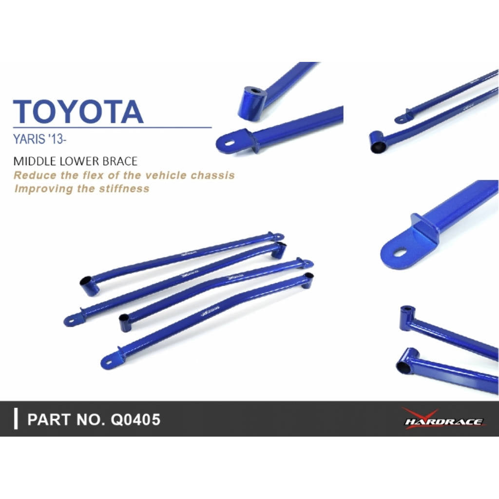 HARDRACE Q0405 MIDDLE LOWER BRACE-4PCS/SET TOYOTA YARIS 13+ Photo-5 