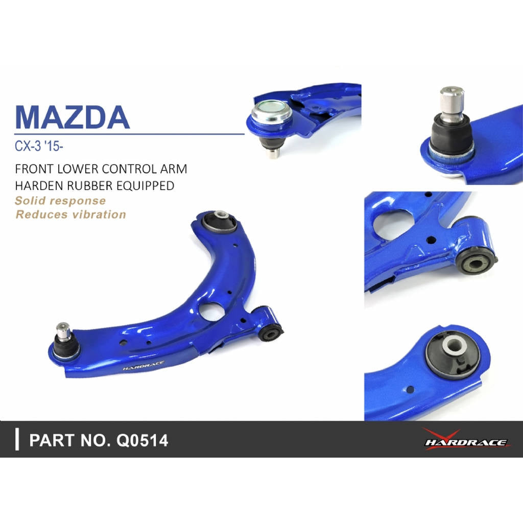 HARDRACE Q0514 FRONT LOWER CONTROL ARM MAZDA CX-3 15+(HARDEN RUBBER)-2PCS/SET Photo-5 