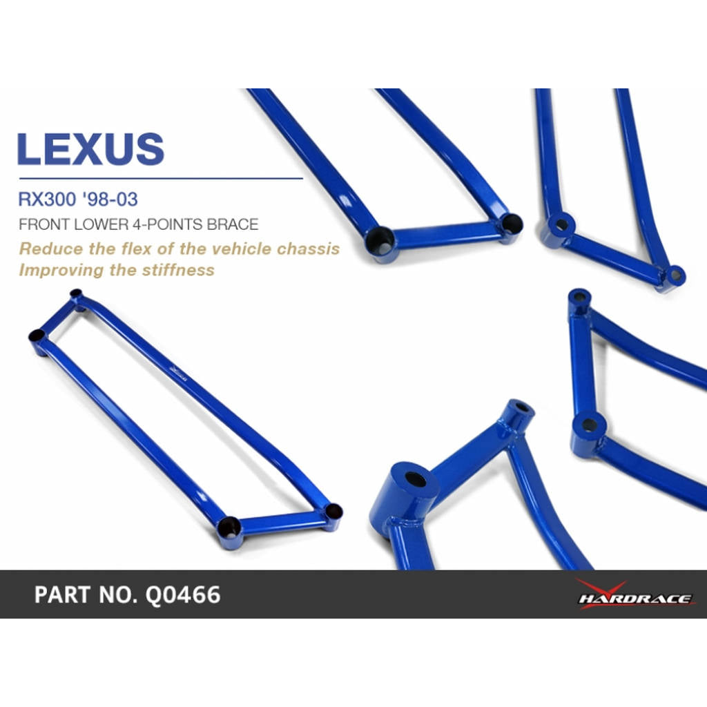 HARDRACE Q0466 LEXUS RX300 '98-03 FRONT LOWER 4-POINTS BRACE - 1PCS/SET Photo-6 