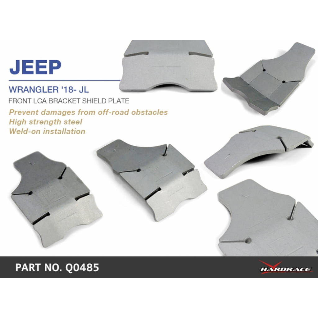 HARDRACE Q0485 JEEP WRANGLER '18- JL FRONT LCA BRACKET SHIELD PLATE - 2PCS/SET Photo-1 