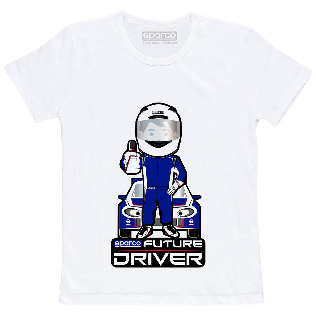 SPARCO 017013BI0911 T-shirt children's FUTURE DRIVER, white size 9-11 years Photo-0 