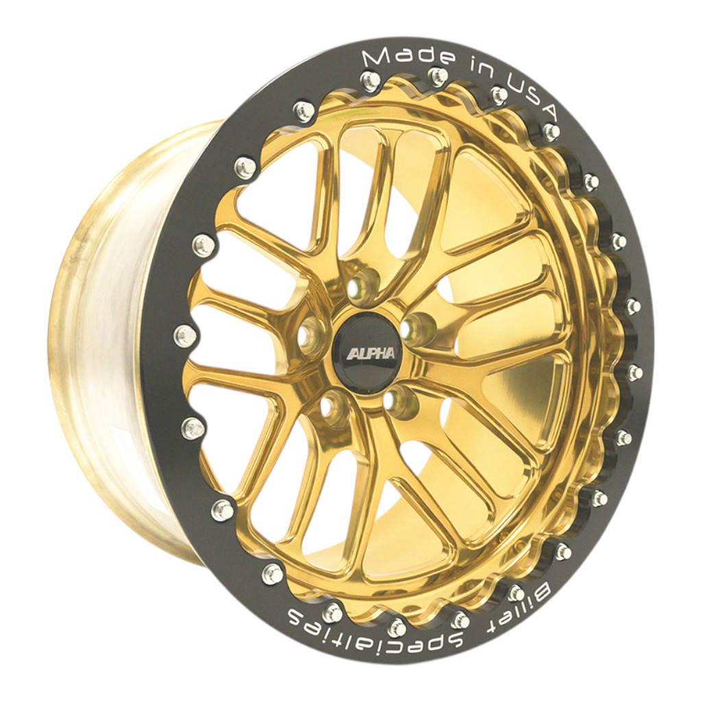 AMS AMSSB171F6555 2-Piece Rear Beadlock Drag Wheel 17X10" (Each) for NISSAN R35 GT-R Photo-1 