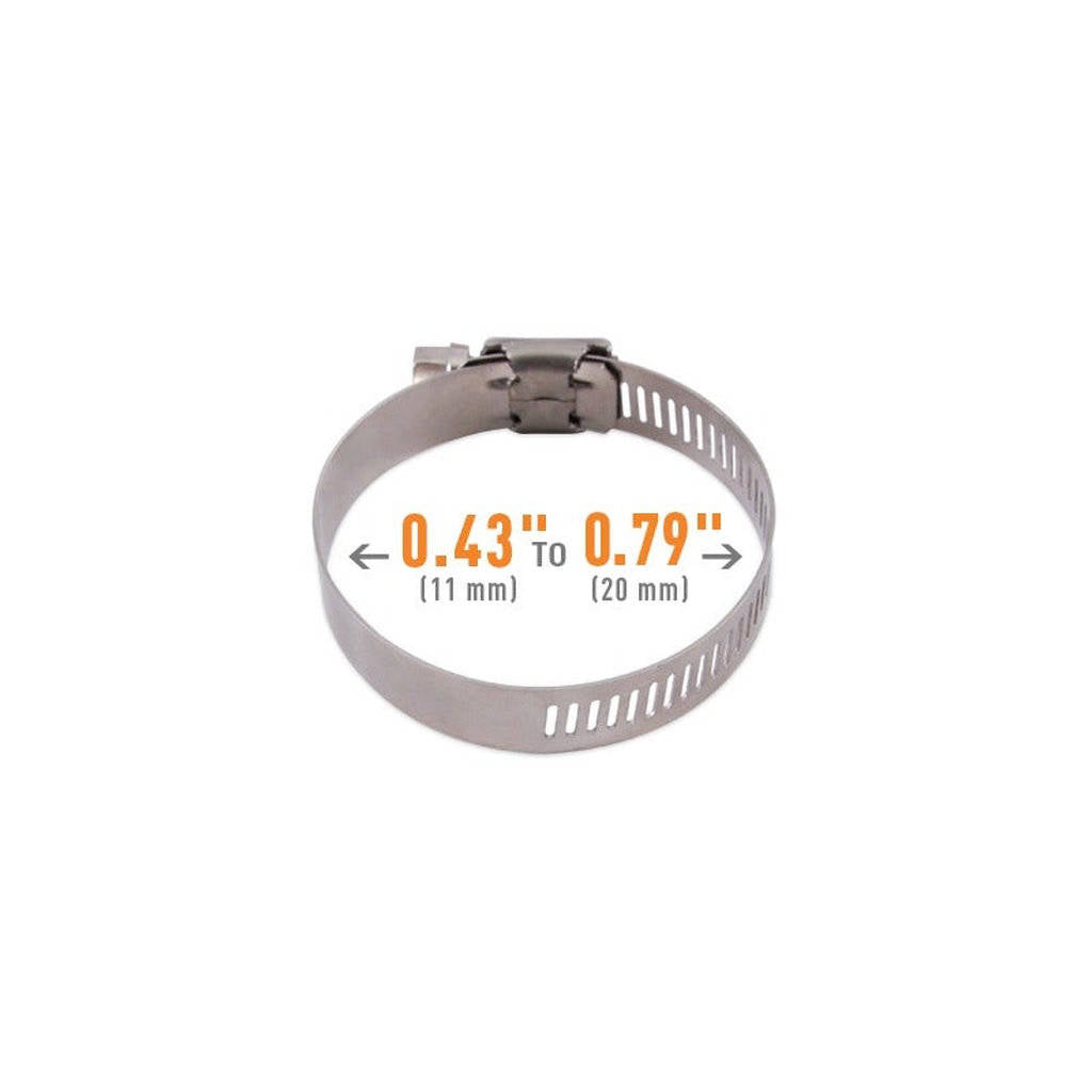 MISHIMOTO MMCLAMP-WG-20HT High-Torque Worm Gear Clamp, 0.43" - 0.79" (11mm - 20mm), Pack of 10 Photo-2 