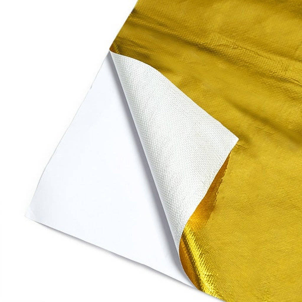 MISHIMOTO MMHP-GRB-1224 Gold Reflective Barrier with Adhesive Backing, 12"x24" Photo-0 