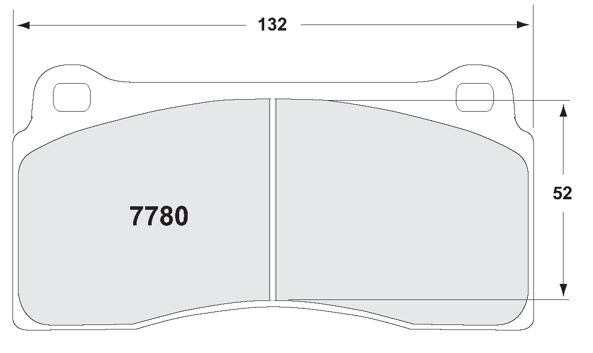 PFC 7780.01.18.44 Rear brake pads RACE 01 CMPD 18mm NISSAN GT-R R35 Photo-0 