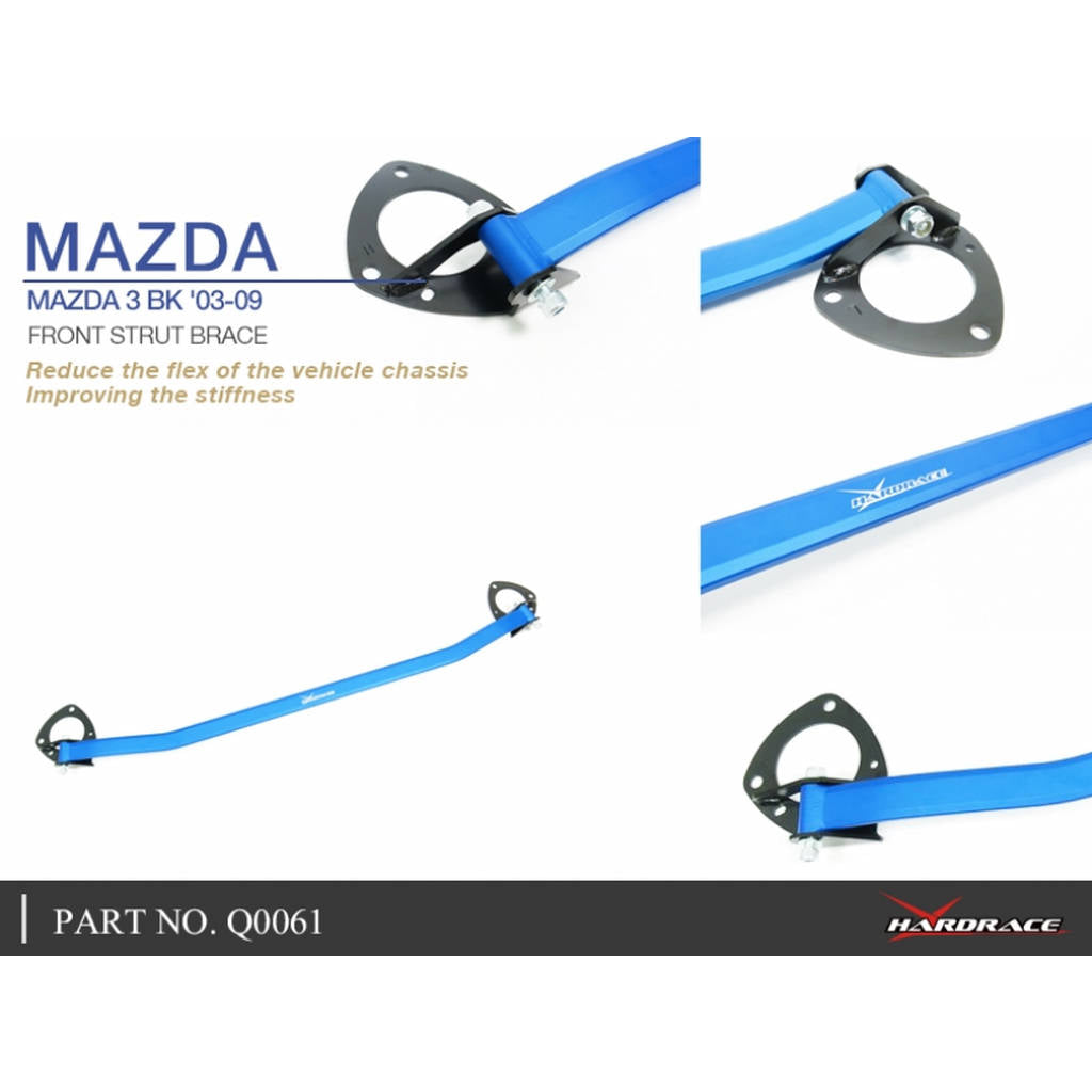 HARDRACE Q0061 BODY REINFORCED BAR MAZDA MAZDA 3 BK 03-09 Photo-3 