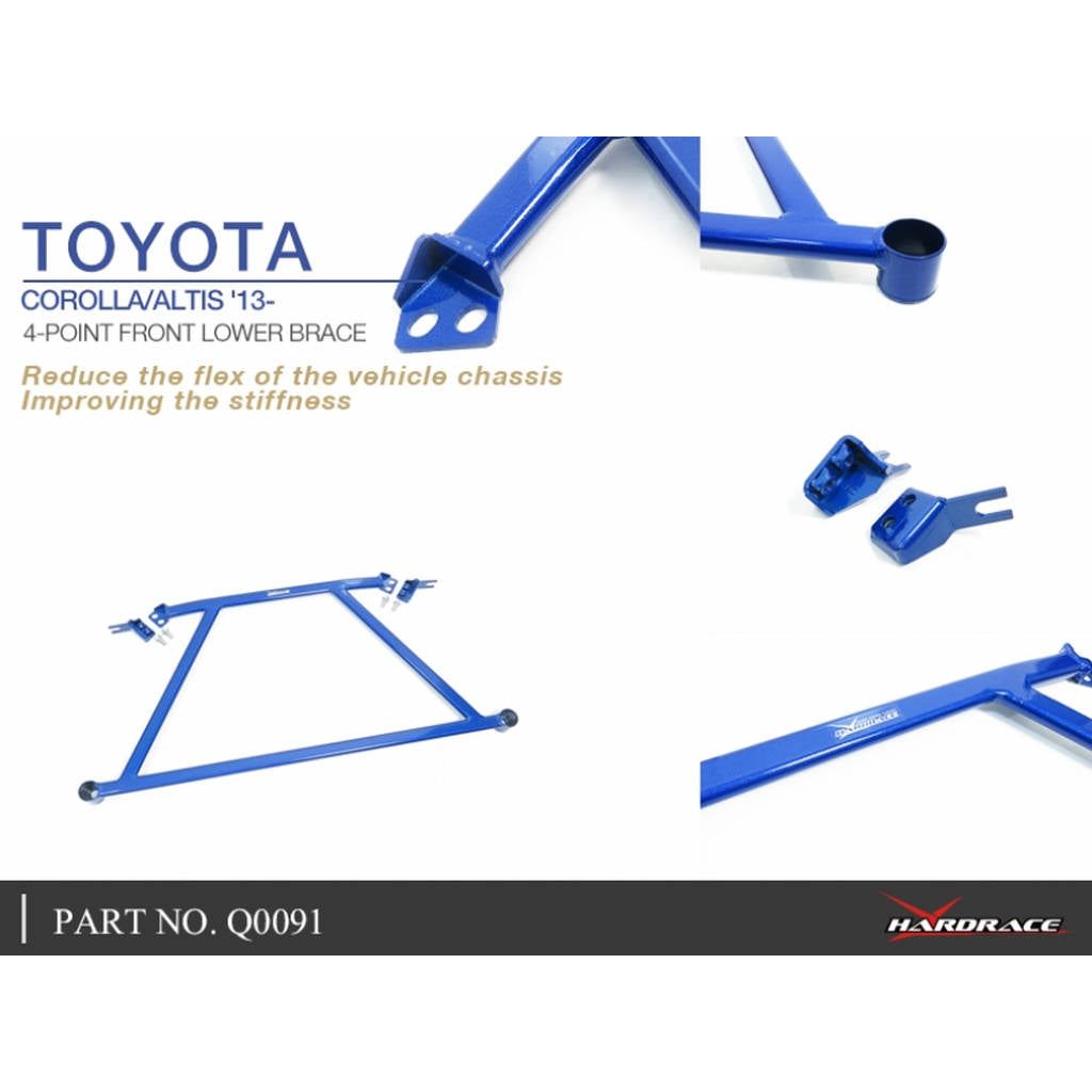 HARDRACE Q0091 BODY REINFORCED BAR TOYOTA ALTIS 11TH 13- Photo-5 
