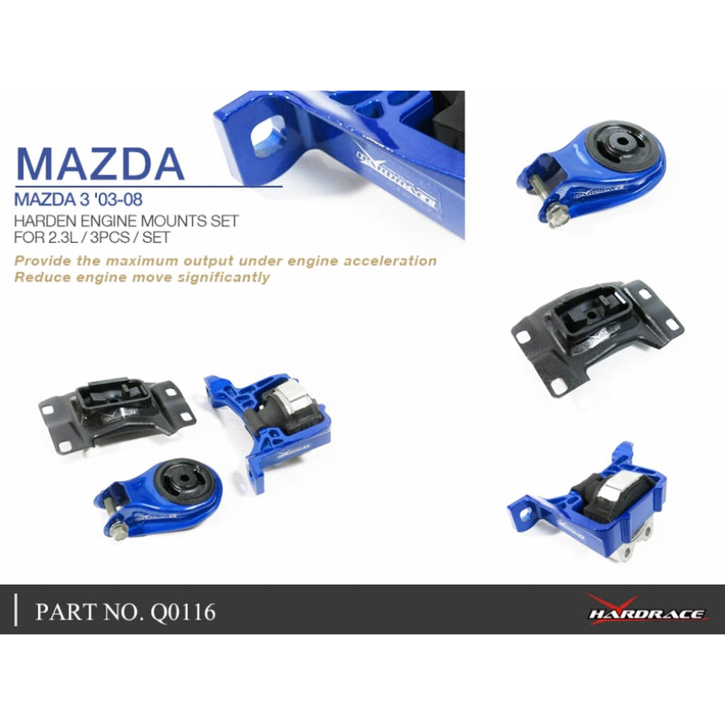 HARDRACE Q0116 HARDEN ENGINE MOUNT MAZDA MAZDA 3 BK 03- Photo-4 