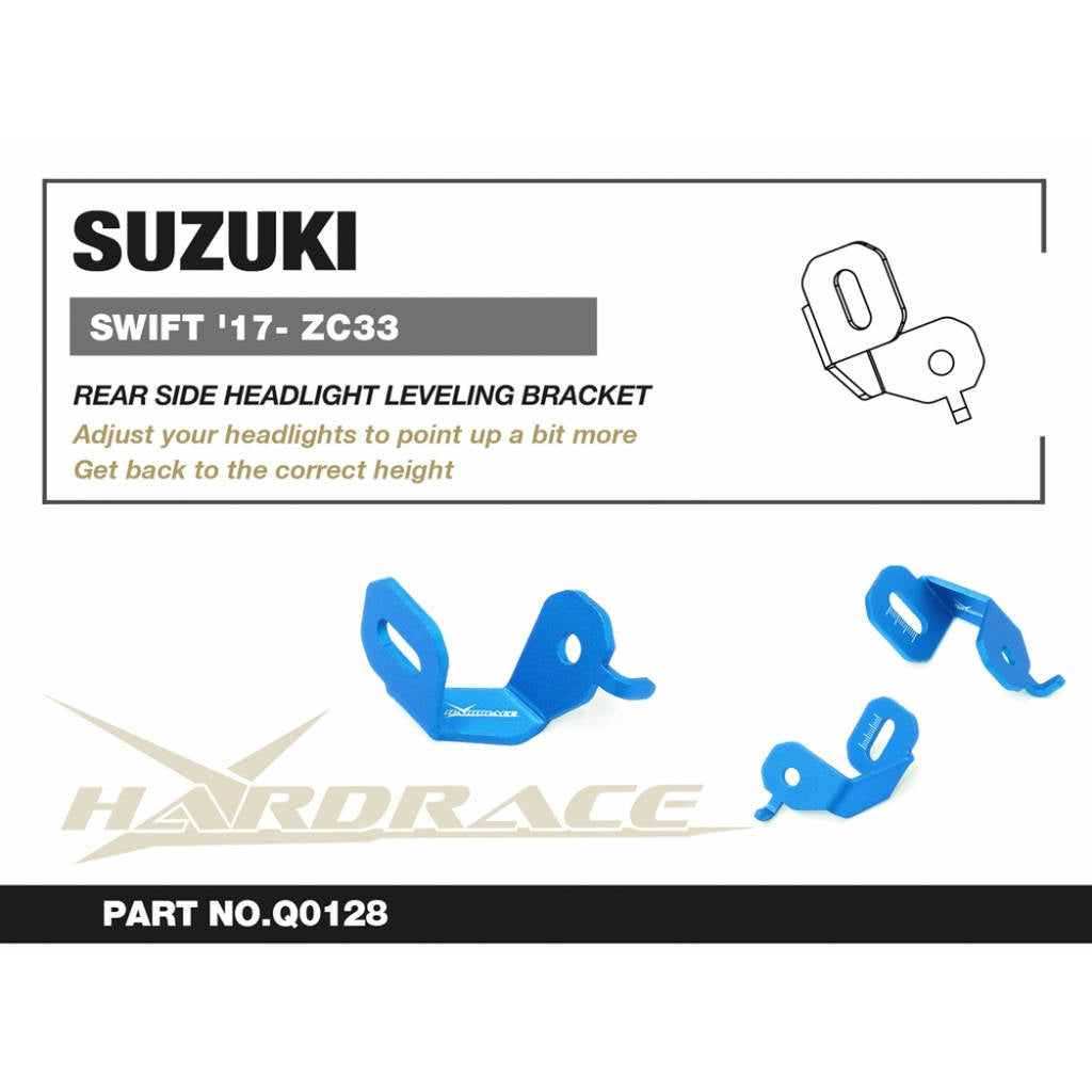 HARDRACE Q0128 HEADLIGHT LEVELING BRACKET SUZUKI SWIFT ZC33 17- Photo-5 