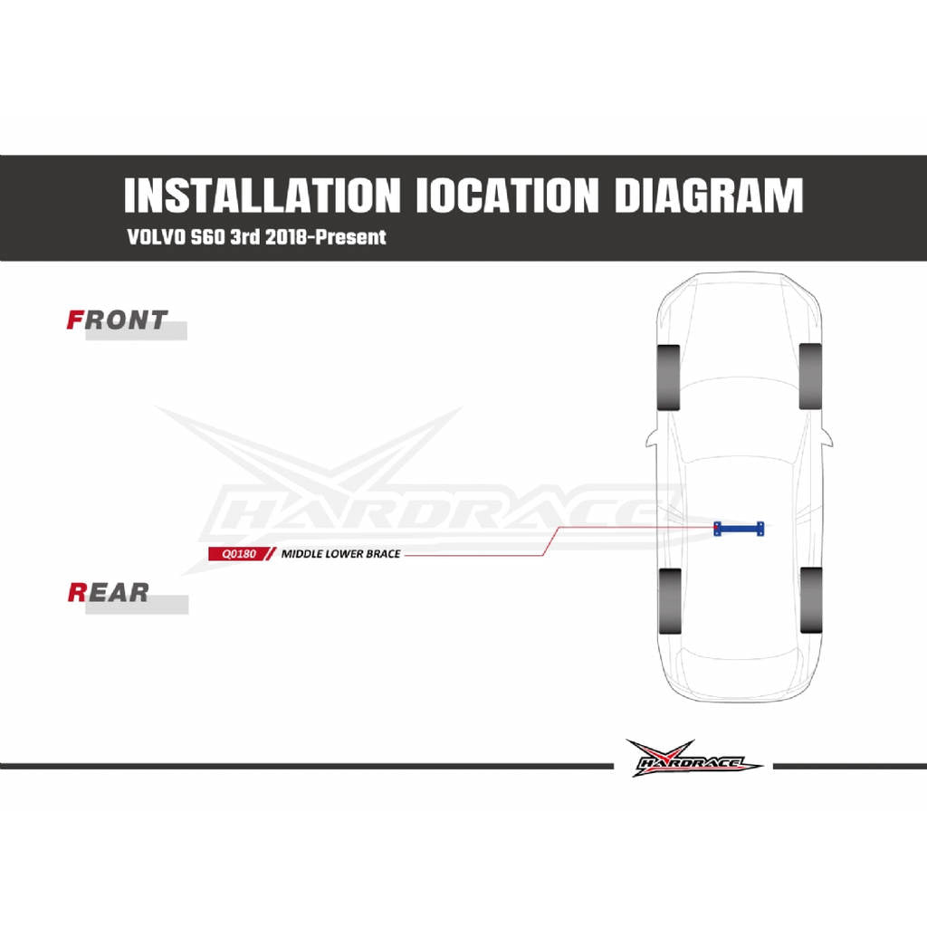 HARDRACE Q0180 BODY REINFORCED BAR VOLVO VOLVO V60 Photo-9 
