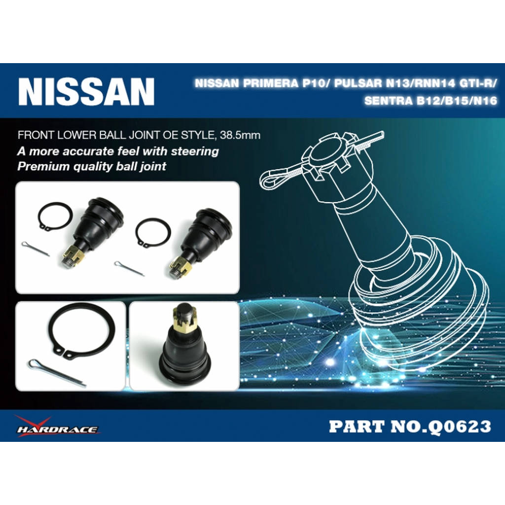 HARDRACE Q0623 UPGRADE BALL JOINT NISSAN PRIMERA P10 90-96 Photo-1 