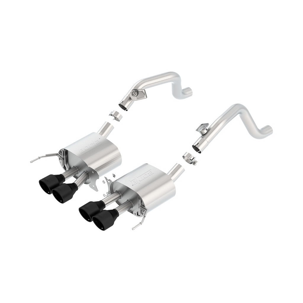 BORLA 11868CB Axle-Back "S-Type" 2.75, 2.5" D RD RL AC IC 4.25" RD x 6.13" CHEVROLET CORVETTE C7 C7 6.2L AT / MT Photo-0 
