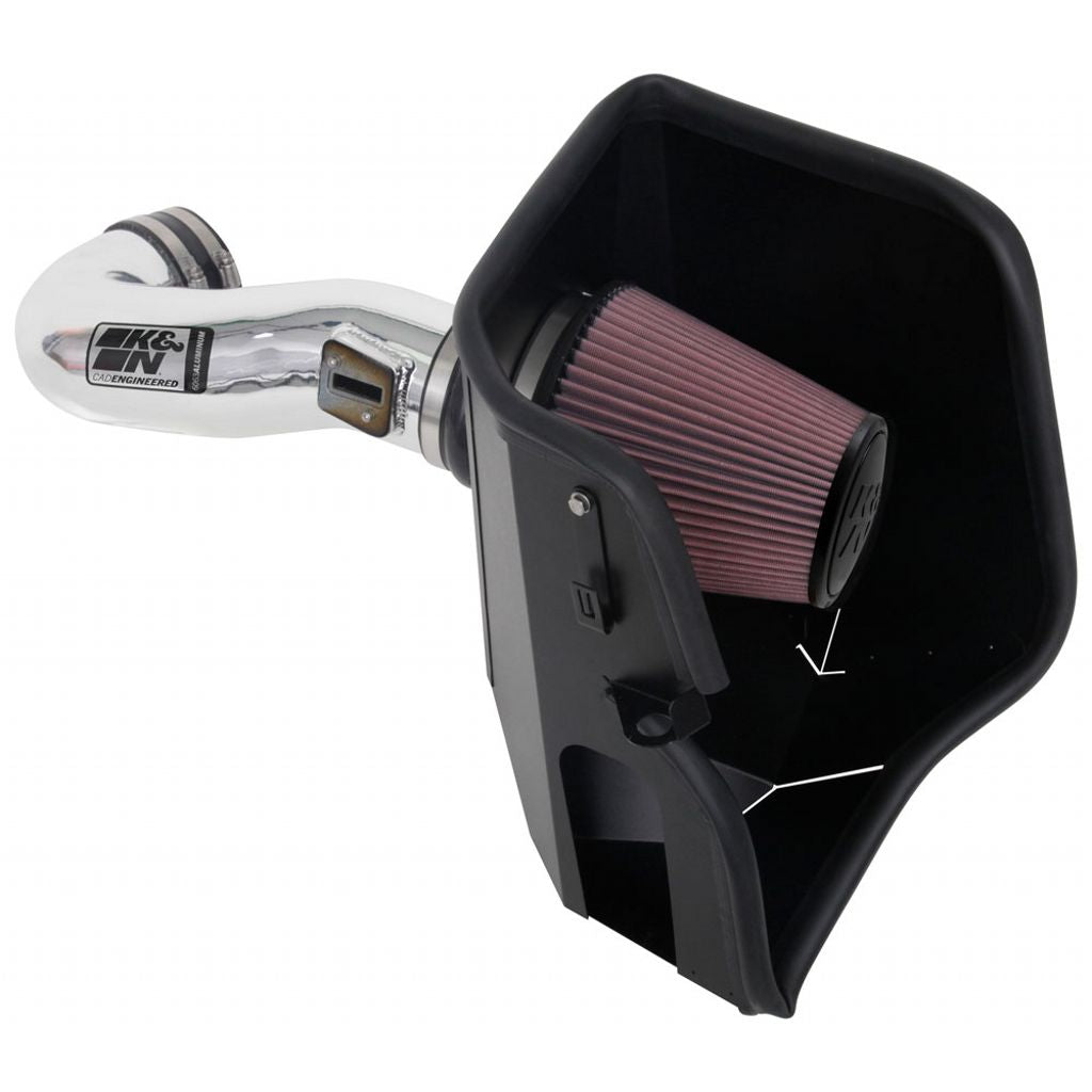 K&N 77-3110KP Performance Air Intake System PERF. INTAKE KIT; CHEVROLET SILVERADO 1500; V8-5.3/6.2L F/I, 201 Photo-0 