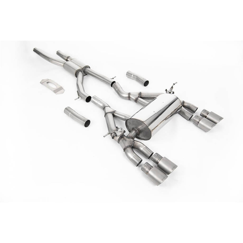 MILLTEK SSXBM1119 Cat-back Quad 90mm GT90 BMW 3 Series F80 M3 & M3 Competition Saloon (OPF/GPF Models Only) Photo-0 