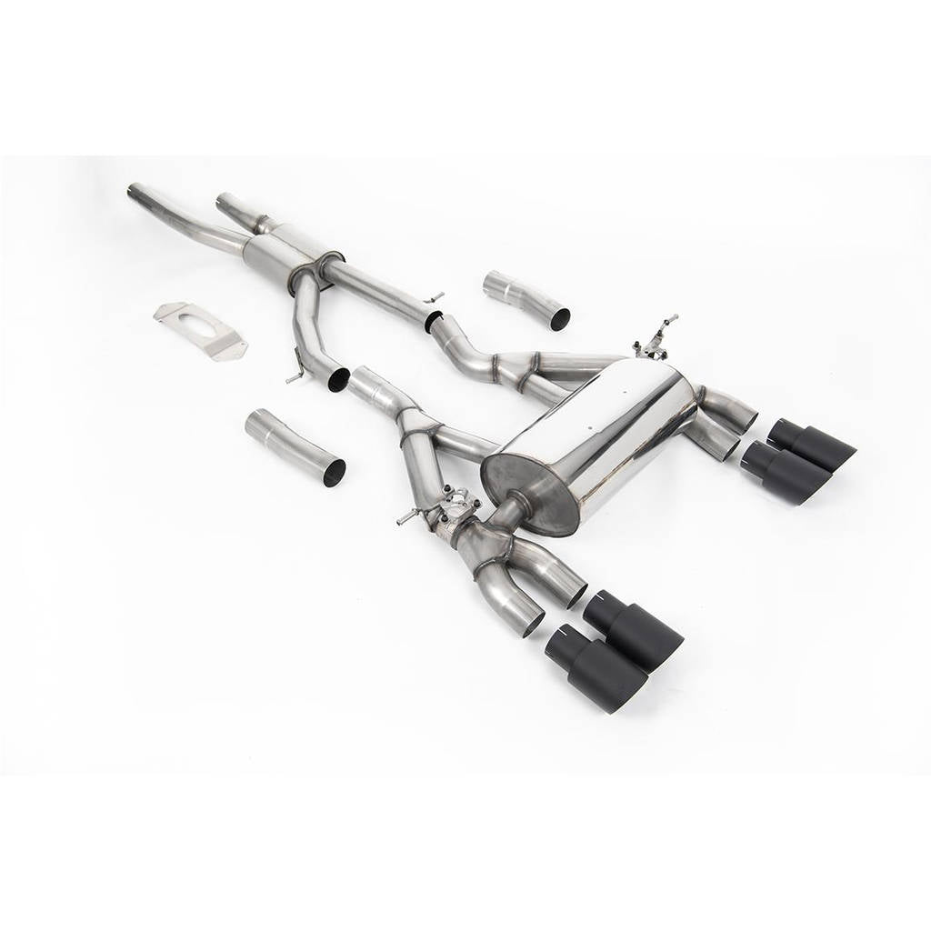 MILLTEK SSXBM1118 Cat-back Quad 90mm GT90 BMW 3 Series F80 M3 & M3 Competition Saloon (OPF/GPF Models Only) Photo-0 
