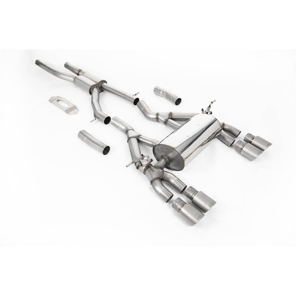 MILLTEK SSXBM1124 Cat-back Quad 90mm GT90 BMW 3 Series F80 M3 & M3 Competition Saloon (OPF/GPF Models Only) Photo-0 