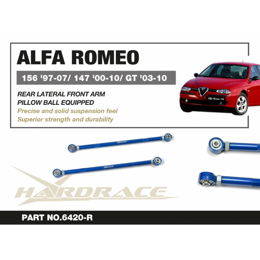 HARDRACE 6420-R REAR LATERAL REAR ARM (PILLOW BALL) - 2PCS/SET ALFA ROMEO 156 '97-07/147 '00-10/GT '03-10 Photo-1 