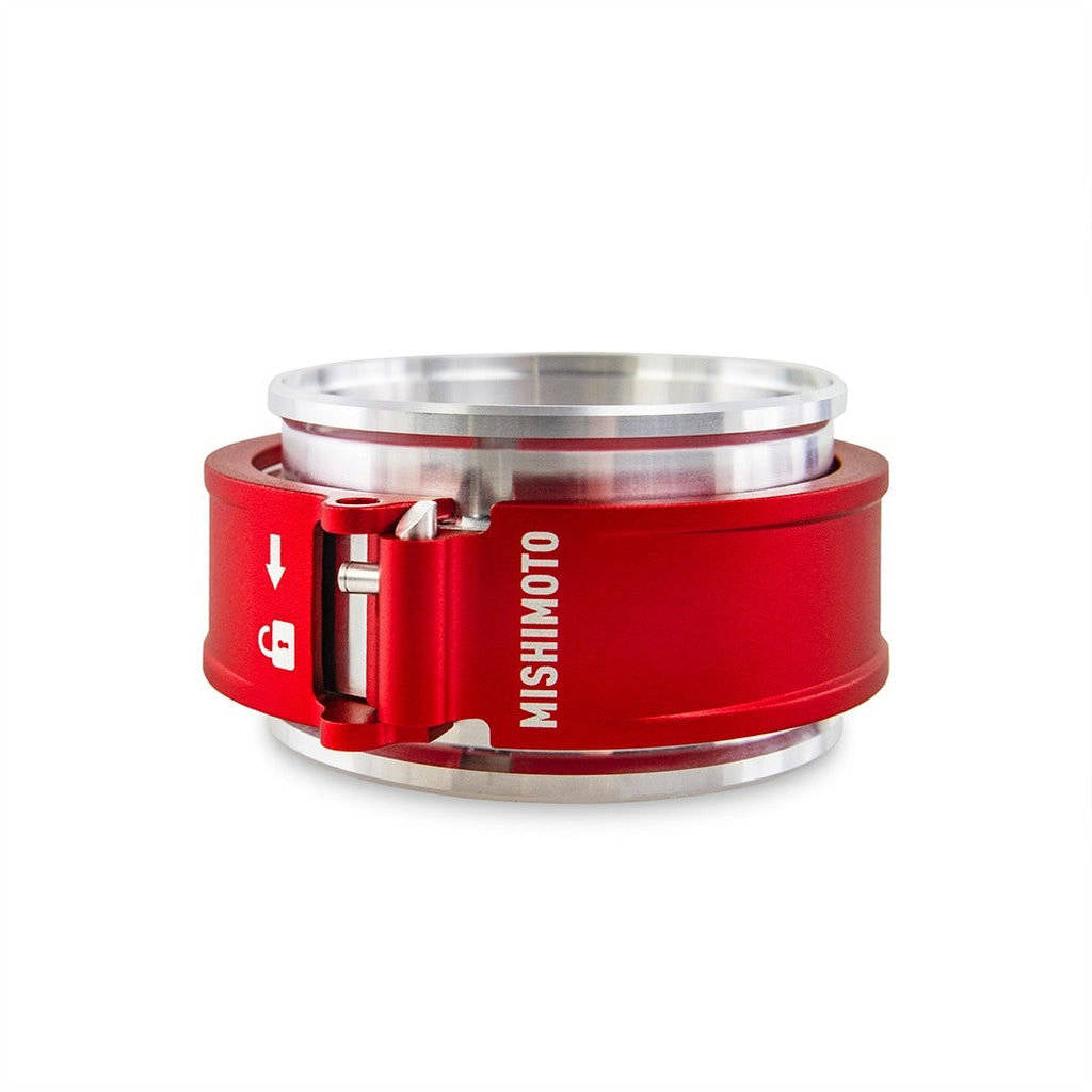 MISHIMOTO MMCLAMP-QD-30RD 3.0" Quick Release Clamp Assembly, Red Photo-1 